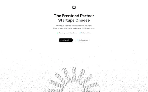 Screenshot of The Frontend Subscription Startups Choose