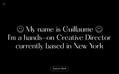 Screenshot of Guillaume Portfolio