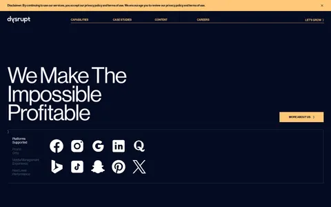 Screenshot of dysrupt