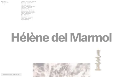 Screenshot of Hélène del Marmol