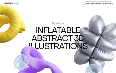 Screenshot of Inflatable abstract 3d illustrations