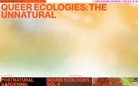 Screenshot of Institute for Postnatural Studies