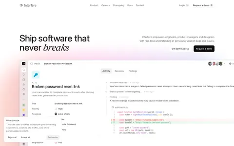 Screenshot of Interfere