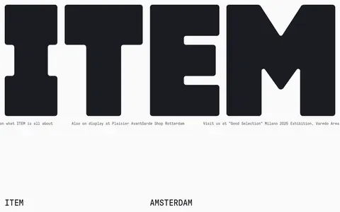 Screenshot of ITEM Amsterdam