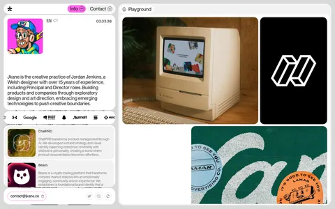 Screenshot of Jordan Jenkins Independent Creative Director & Designer