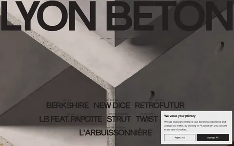 Screenshot of Lyon Béton - EN