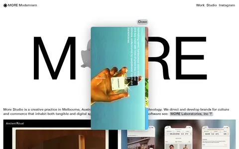 MORE Studio, creative practice working between design and technology