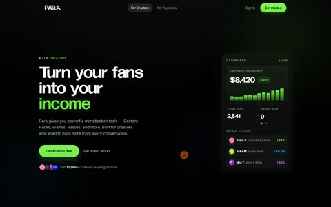 Screenshot of Para
