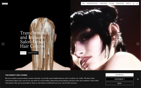Screenshot of Qiqi Hair care and professional products