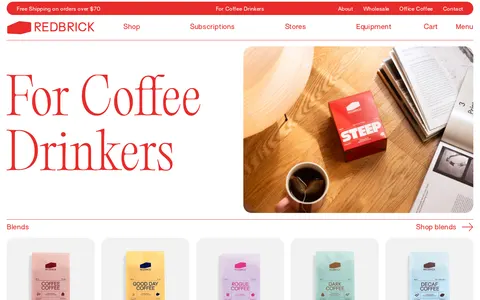 Screenshot of Redbrick Coffee