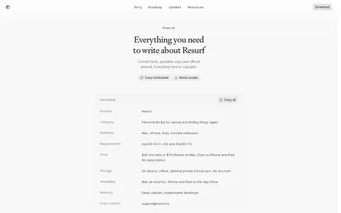 Screenshot of Resurf
