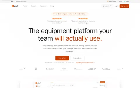 Screenshot of Shelf