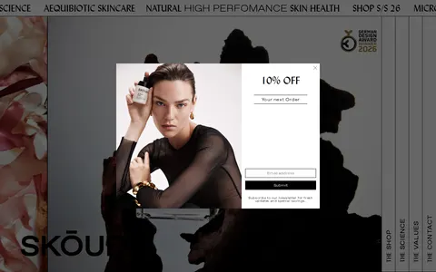 Screenshot of SKŌUD Cosmetics