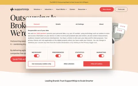 Screenshot of Seamless Outsourcing That Helps Companies Grow