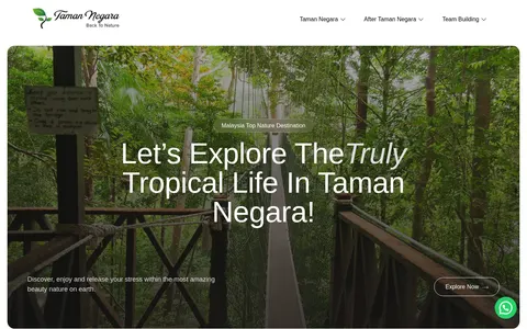 Screenshot of Taman Negara | Back to Nature | Malaysia -