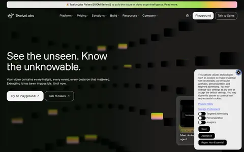 TwelveLabs: Video Intelligence Platform & API