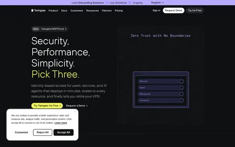Screenshot of Twingate: It's time to ditch your VPN