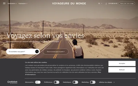 Screenshot of Voyage sur mesure, sejour de luxe, autotour