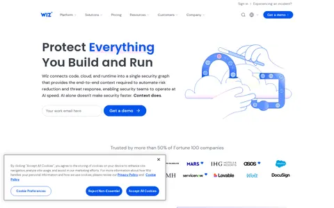 Screenshot of wiz.io