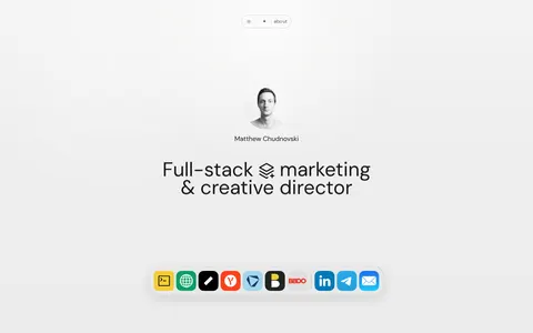 Screenshot of Matthew Chudnovski