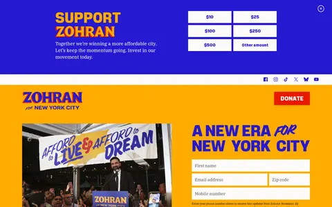 Zohran Mamdani for New York City