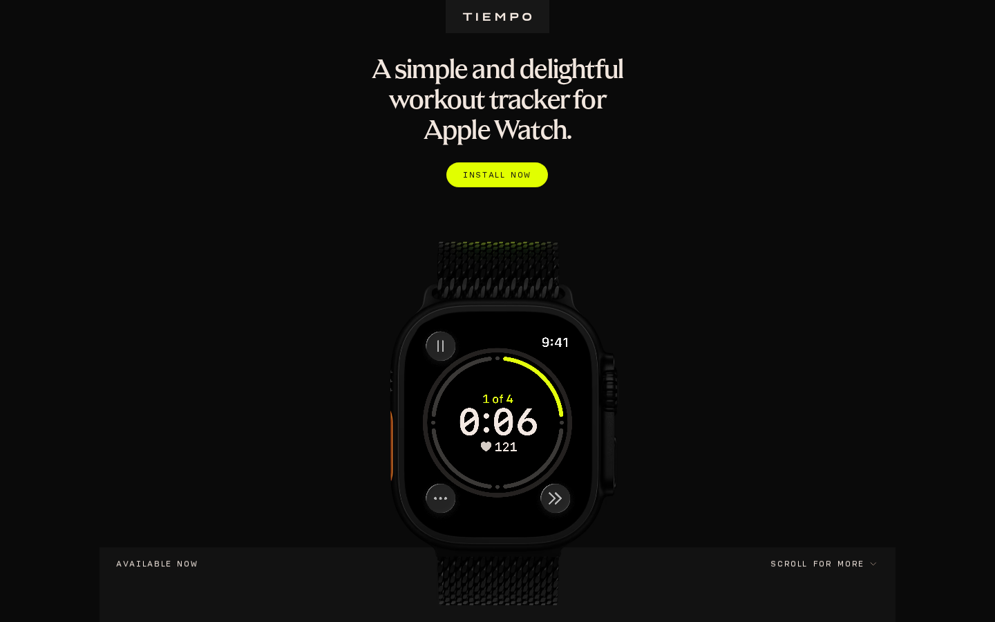 Screenshot of Tiempo