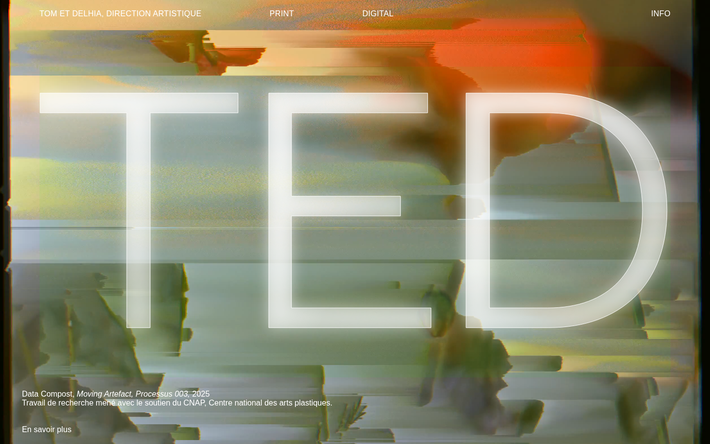 Screenshot of Studio TeD, design graphique et éditorial