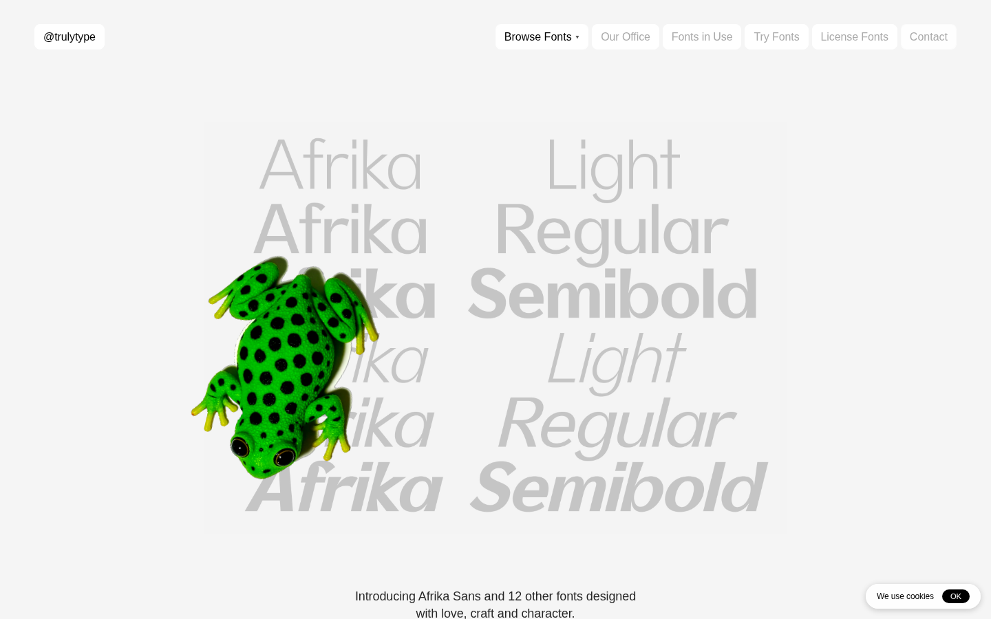 Screenshot of Browse Fonts