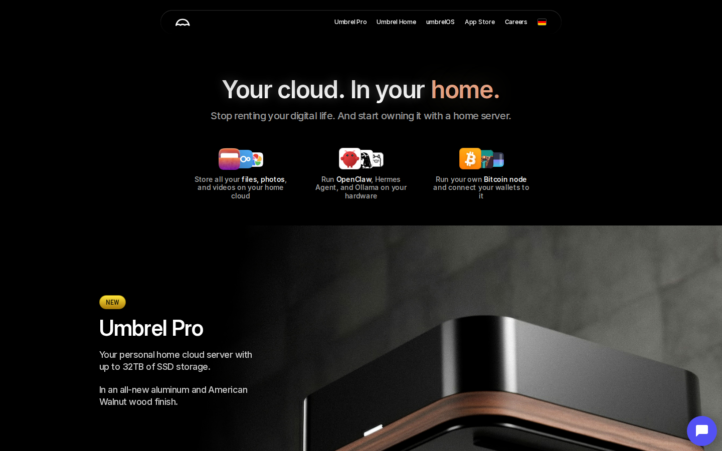 Screenshot of Umbrel