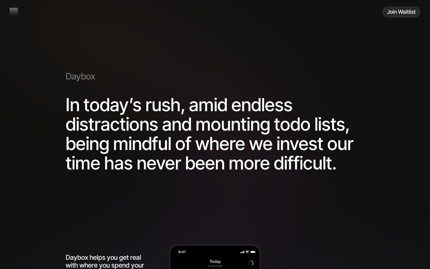 Screenshot of Daybox