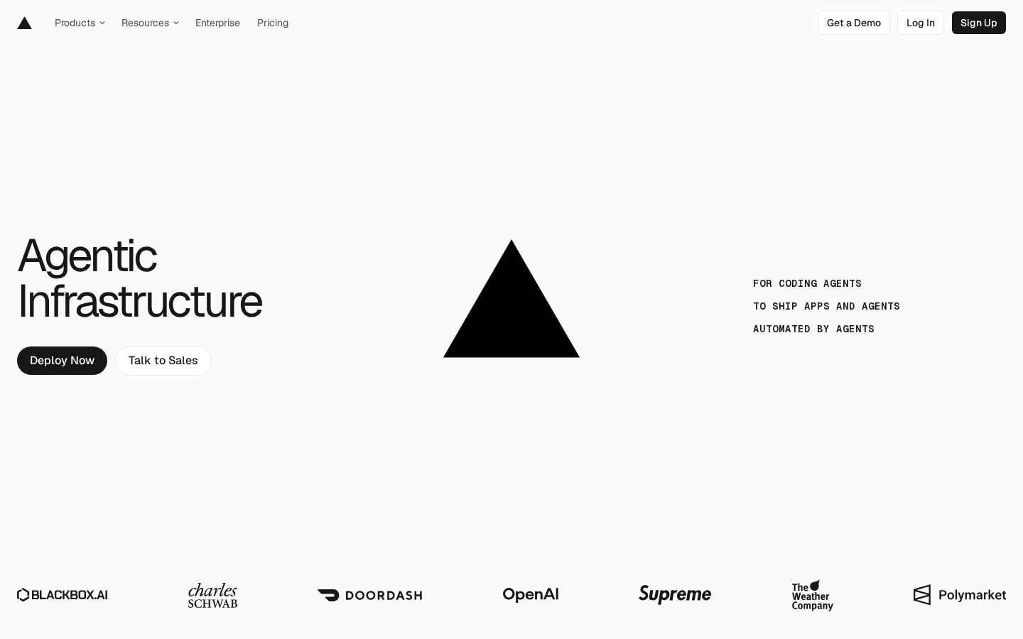 Screenshot of Vercel