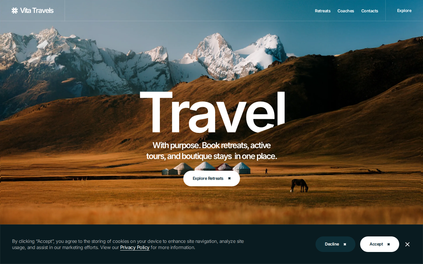 Screenshot of Vita Travel