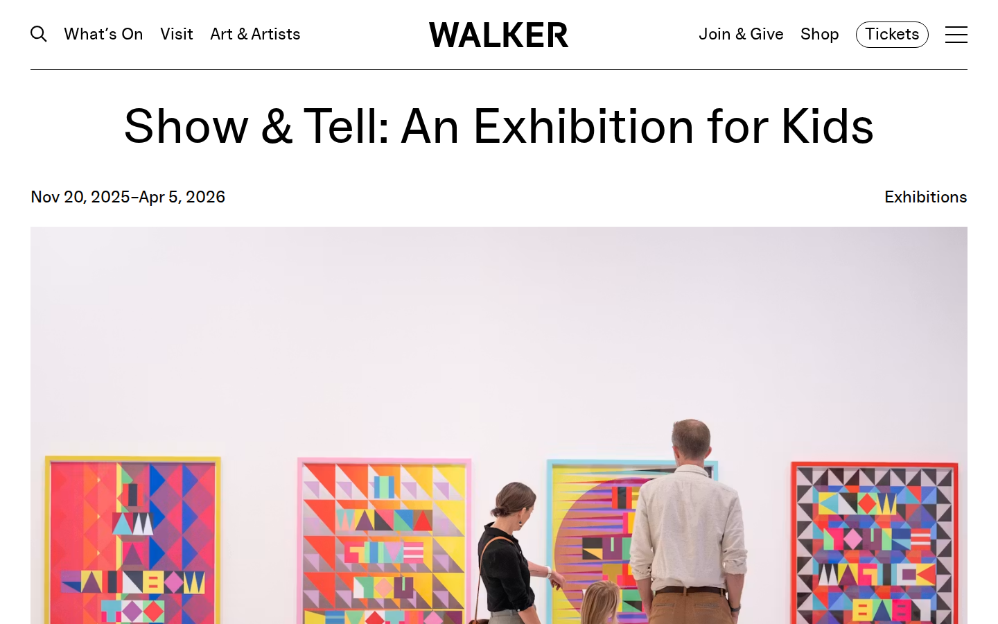 Screenshot of Show & Tell: An Exhibition for KidsWalkerWalker