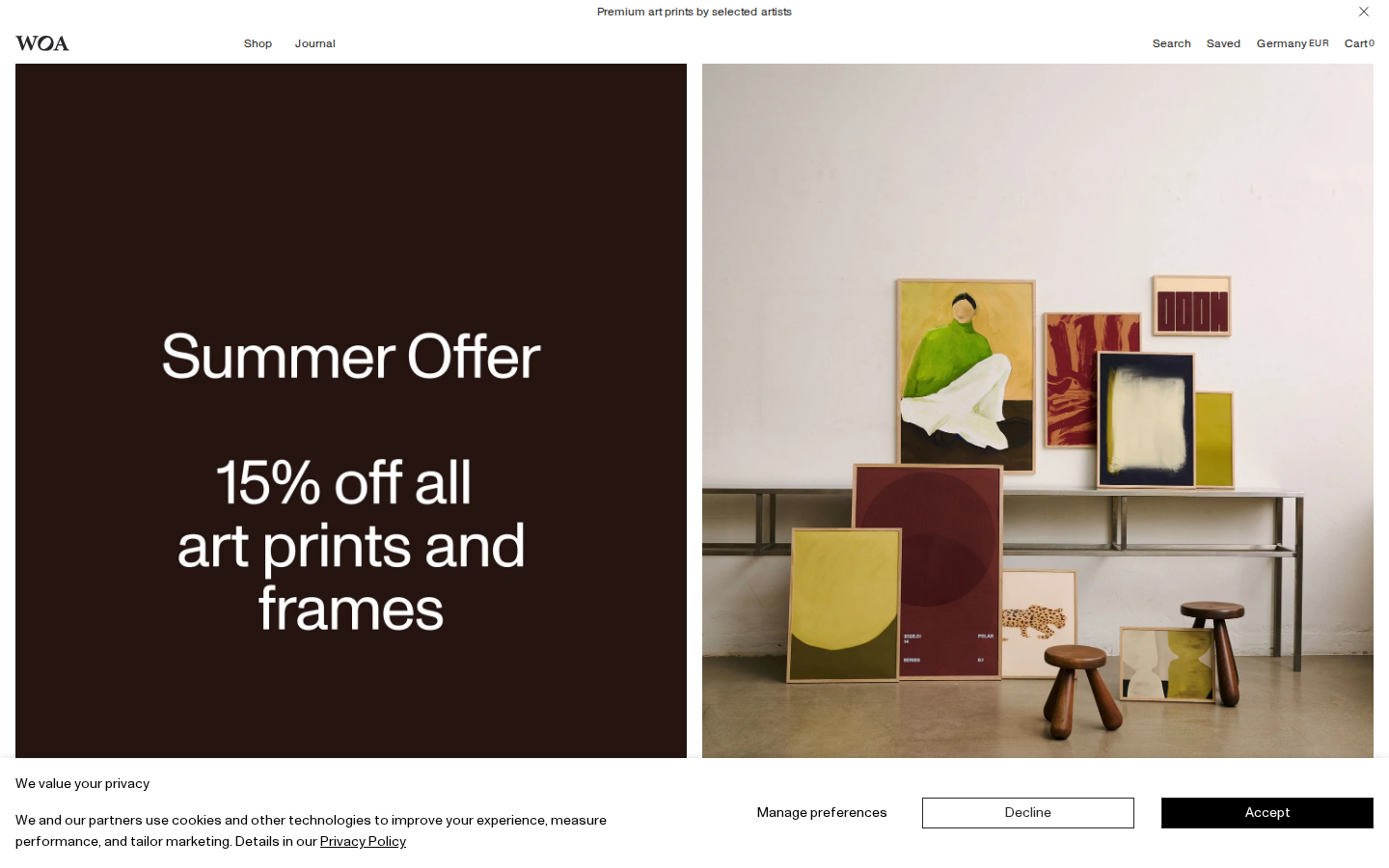 Screenshot of Wall of Art