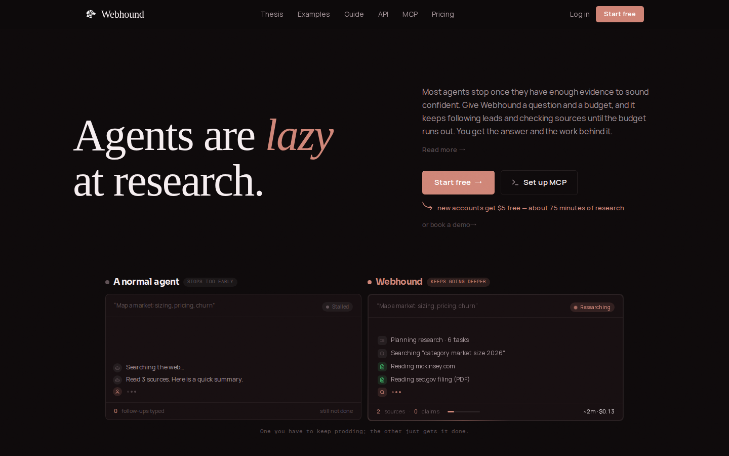 Screenshot of Webhound