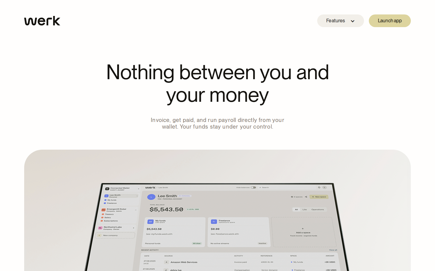 Screenshot of Werk