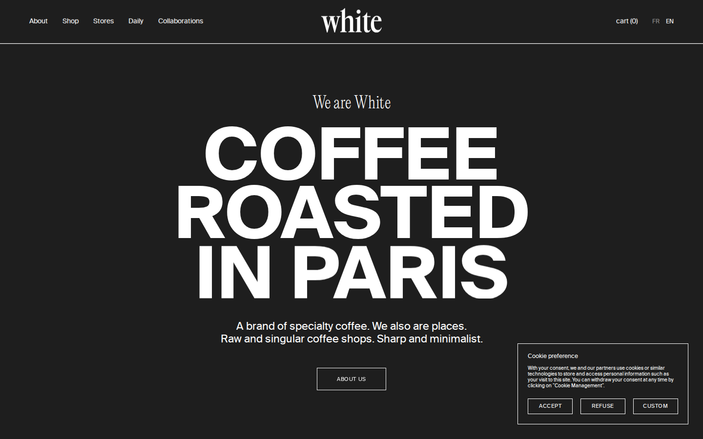 Screenshot of WHITE Coffee