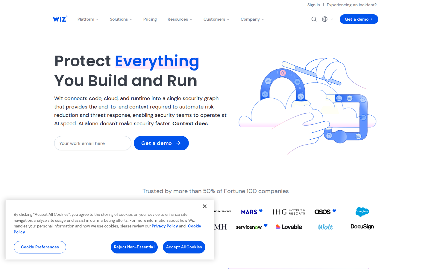 Screenshot of wiz.io