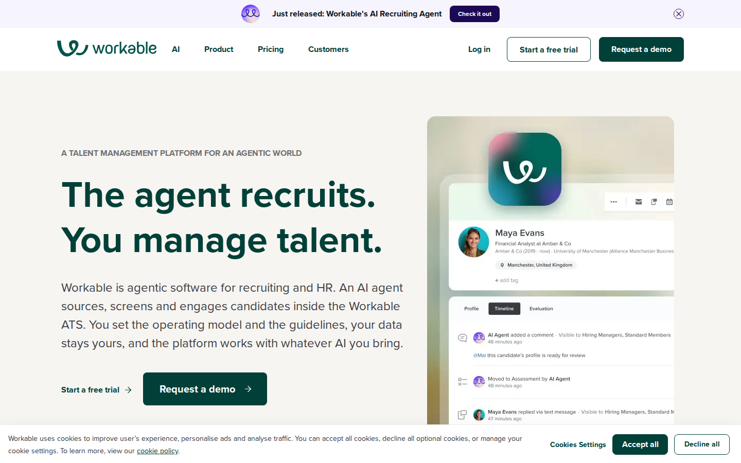 Screenshot of Workable