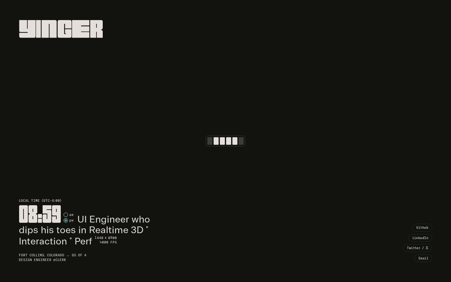 Screenshot of Max Yinger ☞ UI Engineer